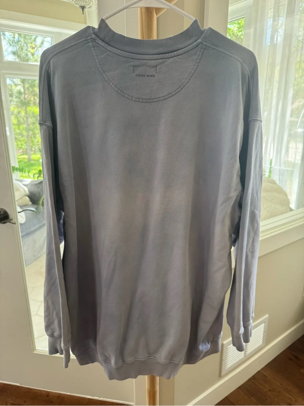 ANINE BING B.I.N.G. Oversized Sweatshirt Small lavender Graphic Pullover - Picture 5 of 6